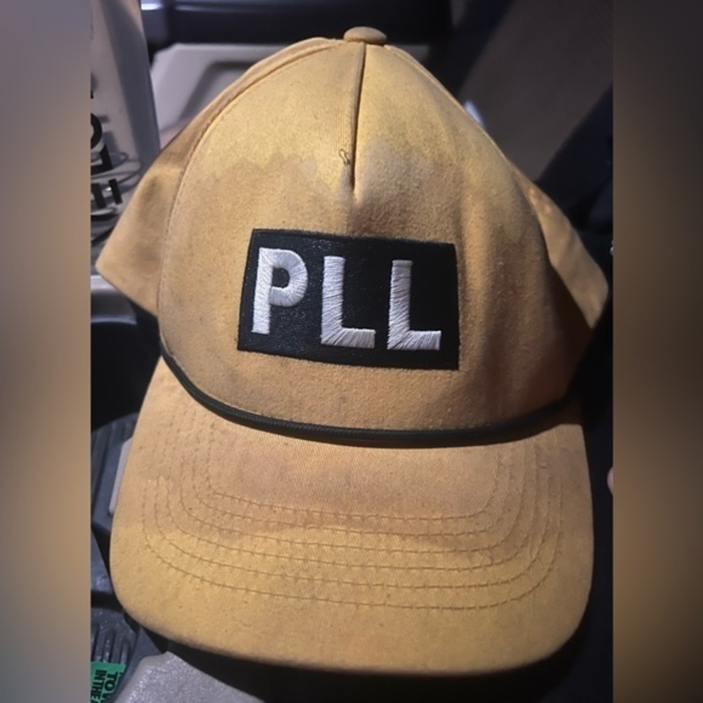 Yellow PLL Lacrosse Ajustable Baseball Cap
